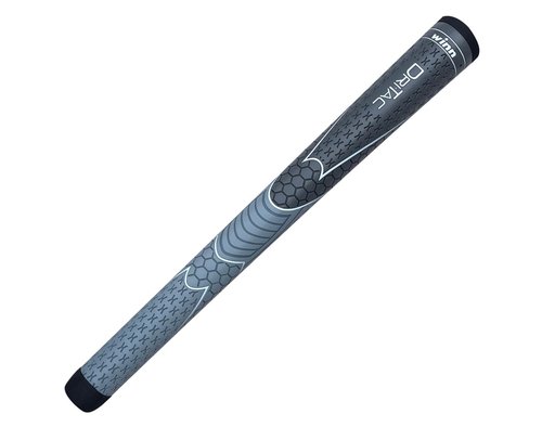 Titanun Winn Oversize Dri-Tac Golf Grip - DarkGrey/SilverGrey, Rubber, Non-Slip, Cushioned, Moisture-Wicking, Shock Absorption, AVS Technology, 1/8" Oversize, 12" x 1" - Golf Club Grips