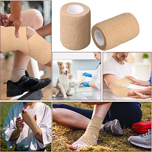 Self Adhesive Bandages 48 Pack - Nude, 3 Inch x 5 Yard Elastic Wraps
