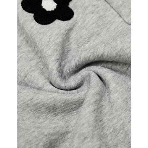 Aelfric Eden Baggy Wide Leg Sweatpants Flower Embroidery Casual Y2K Elastic Drawstring Lantern Barrel Lounge Trouser Pants
