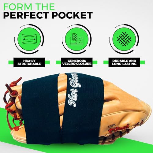 Hot Glove Mallet and Glove Wrap Bundle for Baseball Glove Break-In - Black