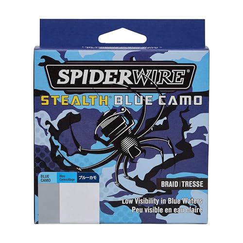 20lb Break Strength Blue Camo Braided Fishing Line 200yd - Stealth Braid