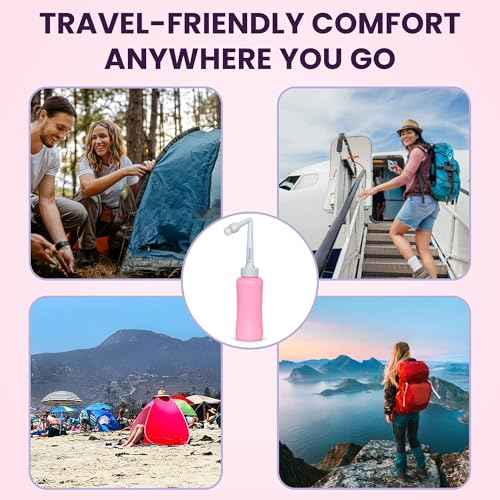 Portable Bidet for Travel 500ml (17oz), Large Capacity Peri Bottle, Compact, Easy-to-Use, Leak-Resistant Travel Bidet Made from ABS Plastic, Feminine Hygiene for Comfort and Freshness
