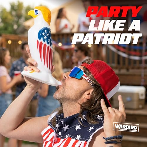 Patriotic Eagle Beer Bong Funnel - 66 oz Capacity for Tailgating & Parties