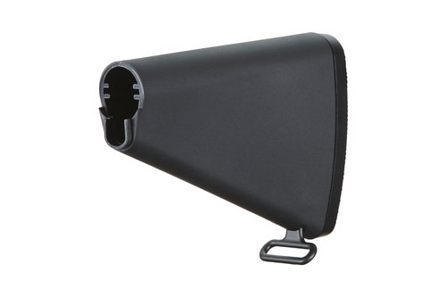 Lancer Tactical Stubby Fixed Stock for Airsoft M4/M16 Series Airsoft AEG (Color: Black)