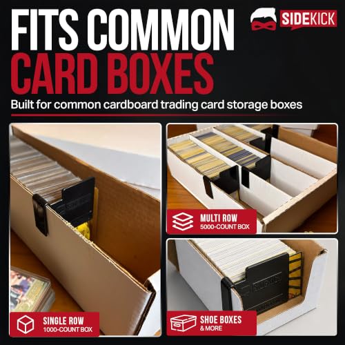 SIDEKICK Mini Trading Card Box Divider Black 5-Pack - Card Support Organizer