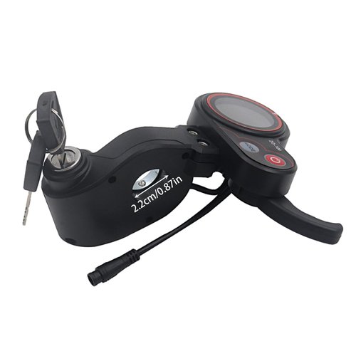 Wokyo ZQ-100 6 Pin LCD Escooter Display Button Control Scooter Odometer with Shifter Replacement, 36-60V Waterproof Electric Scooter Thumb Throttle Accessories