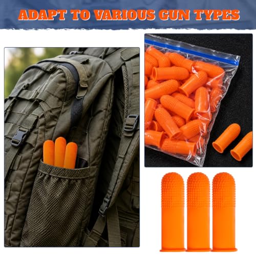 80 Pcs Latex Dust Covers for Equipment - Orange, Stretchable Protective Covers