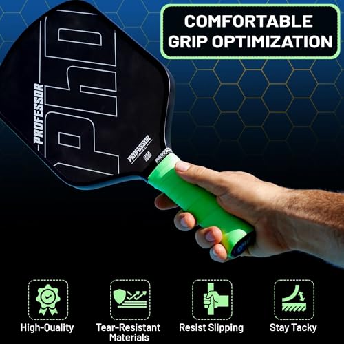 Professor P-Tac Pickleball Overgrip Spectrum 12-Pack Max Tacky Moisture-Wicking Anti-Slip