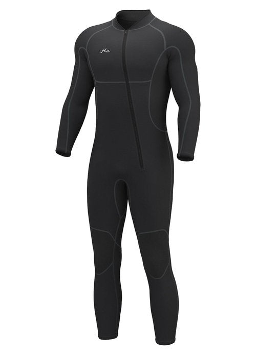 Hevto Men Wetsuits 3/2mm Neoprene Front Zip Full Wet Suit Keep Warm for Surfing Swimming SUP Snorkeling Diving (M2-Black, L)