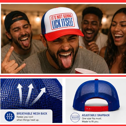 Funny Gag Trucker Hat for Unisex - It's Not Gonna Misbehave Boldly Collection