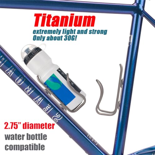 USHAKE Titanium Water Bottle Cage for Bike MTB Road Cycling - Raw