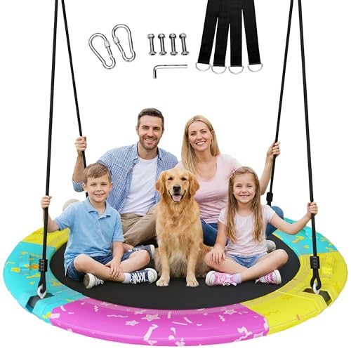 48 Inch Saucer Swing for Kids & Adults - Tree Swing with 900 lb Capacity