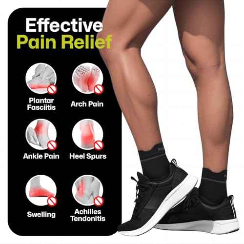 PAPLUS 3 Pairs Plantar Fasciitis Socks Women & Men - Ankle Compression Sleeve for Sprained Ankle, Heel Spur & Arch Support - Foot Brace for Achilles Tendonitis Relief, Arthritis Pain