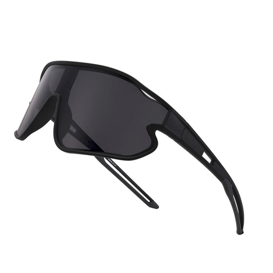 GLARDEFE Kids Baseball Sunglasses - Youth Baseball Sunglasses for Boys Girls - Sports Softball Shades Age 6-14(Black/Grey)