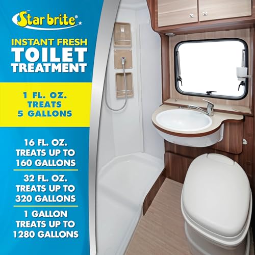 Instant Fresh Toilet Treatment with Lemon Scent - 32oz - Odor & Waste Control for RV & Marine