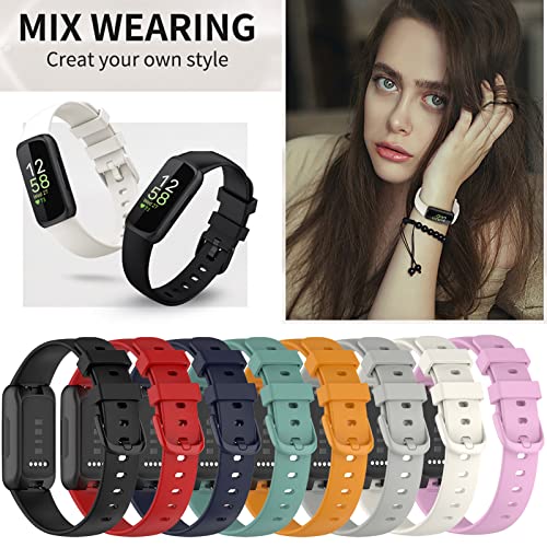 8-Pack Compatible Soft Silicone Watch Bands for Fitbit Inspire 3 – Replacement Sport Straps for Women & Men