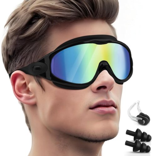 Swim Goggles, Anti UV & Fog Swimming Goggles for Adult, Unisex No Leaking Swimming Goggle for Men Women Youth