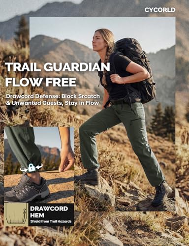 Women's Convertible Hiking Pants - Lightweight, Medium / Army Green