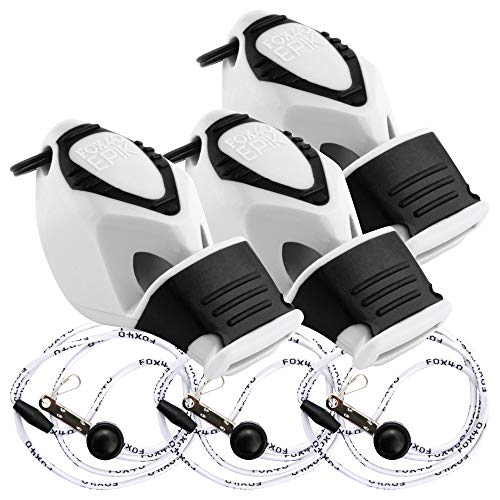 White Fox 40 EPIK CMG Safety Whistle with Breakaway Lanyard - Pack of 3