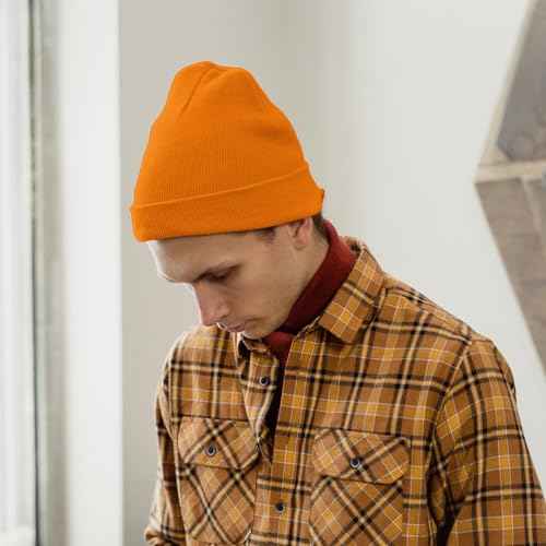 ZOORON 1&2 Packs Beanie for Men Women Men's Beanie Hat Acrylic Knit Cuff Beanie Cap Slouchy Knit Skull Cap Warm Winter hat