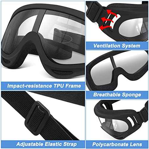 POKONBOY 4 Pack Protective Goggles Safety Glasses Eyewear Compatible with Nerf Guns for Kids Teens Game Battle