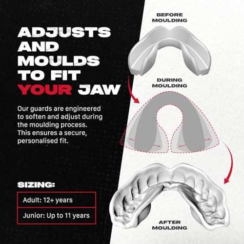 SAFEJAWZ Clear Orthodontic Mouth Guard for Braces - Transparent, One Size with Case