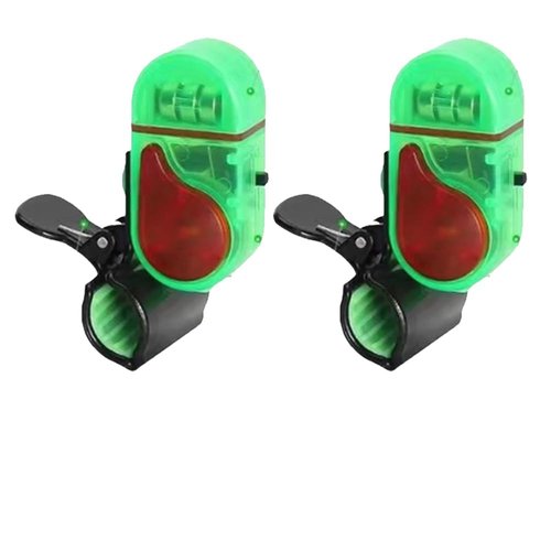 Fishing Bite Alarm with LED Light, 2025 New Smart Fish Bite Alarm Sound Bite Alert Bell with LED Lights, Upgrade Electronic Fishing Alarms Bite Alarms for Fishing Poles Multipack (2)