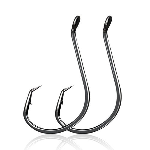 Circle Hooks Fishing Hooks 2X Strong Octopus Offset Fish Catfish Bulk Fishing Gear Equipment Hooks Set Saltwater Freshwater 50PCS(1# 50/Pack)