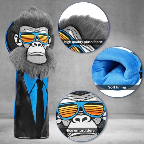 Craftsman Golf Gorilla Driver Headcover - Fun Golf Club Protector for Men