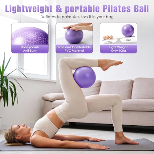 Home Pilates Kit with Ring Ball Resistance Bands Socks and Massage Ball
