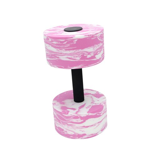 Aymzbd Water Dumbbell Workout Portable Professional Pool Resistance Foam Barbell Water Aerobic Equipment for Women Men, Pink White