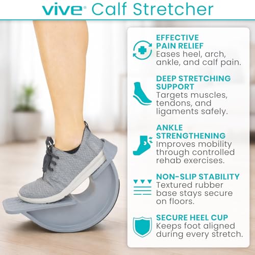 Foot Rocker Calf Stretcher for Achilles Tendinitis & Heel Pain - Non Slip