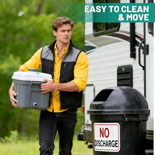 Lemon-Scented Portable Toilet Gel Powder 125 Pack for Camping & Travel