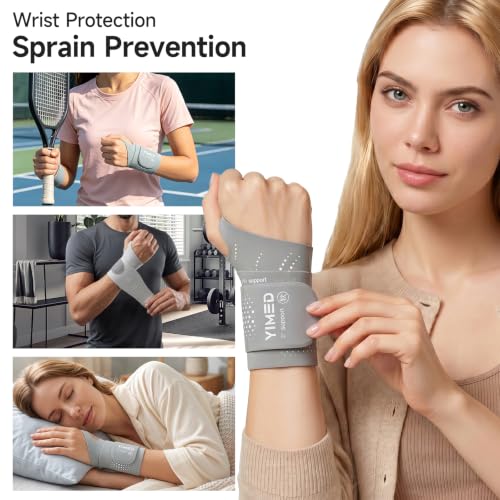 Ultra-Thin Wrist Support Brace for Carpal Tunnel Pain Relief Grey