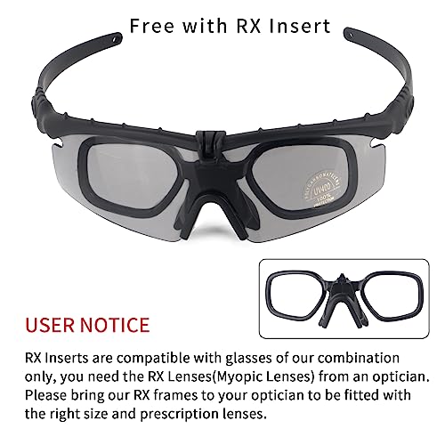Black Sports Goggles with Anti-Fog Glasses and 3 Interchangeable Lenses - ToopMount