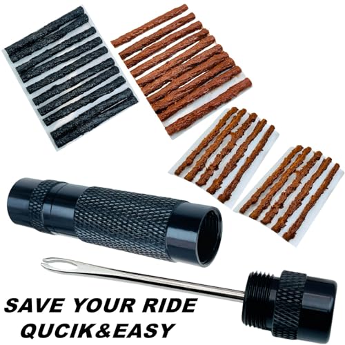 1pcs Tubeless Bike Tire Repair Kit for Road and Mountain Bikes - Puncture Fix with Canister and Plug Tool