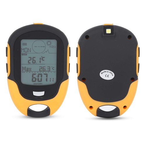 GPS Electronic Altimeter, FR510 ABS IPX4 Outdoor NavigationAltitude MeterTemperature Humidity CompassWeatherTrend IndicatorAltitude measurementBarometer