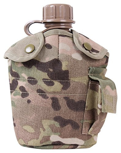 MOLLE Canteen Cover for Tactical Backpack Water Bottle Holder - Multicam