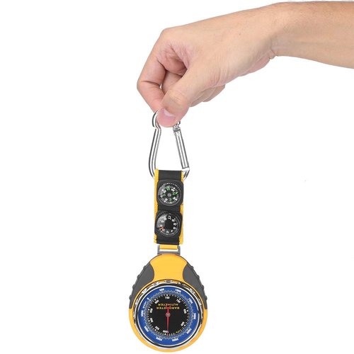 Nikou 4 in 1 Digital Mini Compass Altimeter Thermometer Barometer for Outdoor Camping