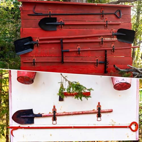Flutesan 12 Pcs Roof Rack Shovel Mounts - Heavy Duty Metal & Rubber, Orange