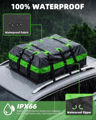 Panoyu Waterproof Rooftop Cargo Carrier Bag 21 Cu Ft for SUVs & Vans