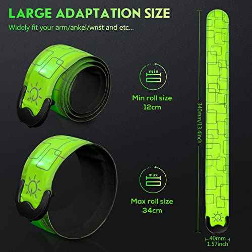 Simket LED Armband Rechargeable for Running(2 Pack), Running Lights for Runners, Running Lights, High Visibility Reflective Running Gear Adjustable Light Up Arm Bands for Men Women Kids