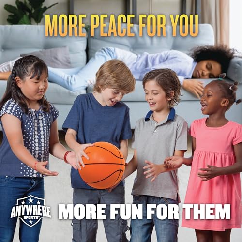 Mini 7-Inch Silent Foam Basketball for Indoor Dribbling & Training - Realistic Bounce