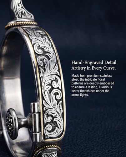 Western Cowboy Spurs with Leather Belt and Rotatable Gear - Stainless Steel Equestrian Horse Spurs for Men Women