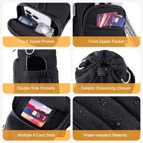 Lexiyat 40 oz Water Bottle Bag Crossbody Insulated Carrier with Adjustable Strap - Black