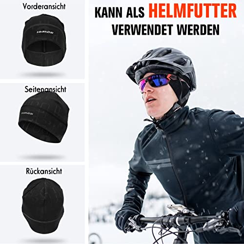 Skull Caps Beanies for Men & Women, Elastic Thermal Running Hat, Windproof Cycling Cap Helmet Liner Soft Beanie Hat