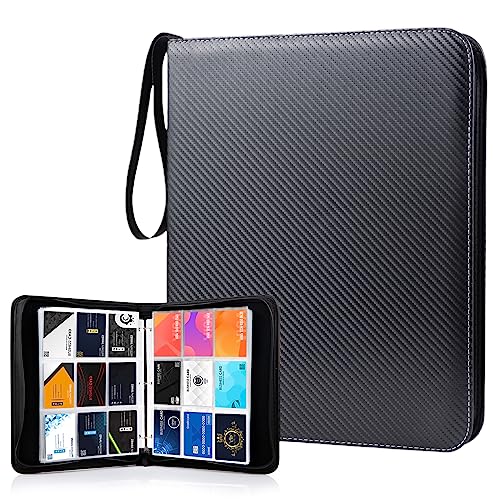 WOT I Trading Card Binder 900 Pockets Black Zipper Card Holder Organizer