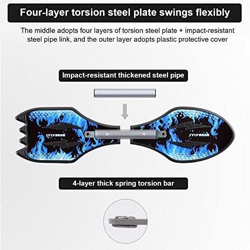 XUDREZ Junior Caster Board Skateboard with Illuminating Wheels - Variation J