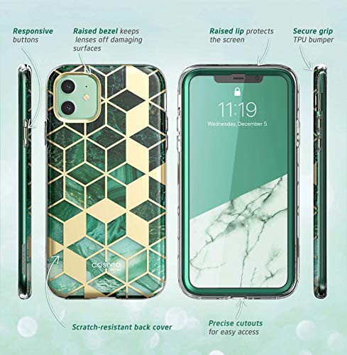 iPhone 11 Case with Built-in Screen Protector - Slim Impact-Resistant Cover