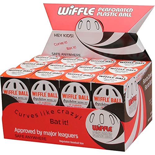 Regulation Plastic Wiffle Balls - Pack of 24 for Baseball & Batting Practice